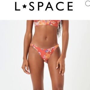 L*Space Printed Camacho Bikini Bottom. Color: First Bloom. Size XL. NWT